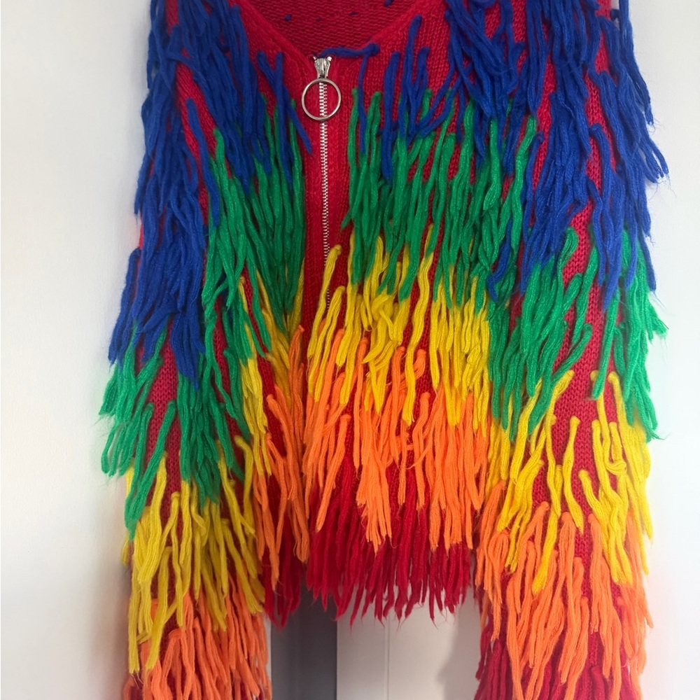 Current Mood Multicolor Fringe Sweater